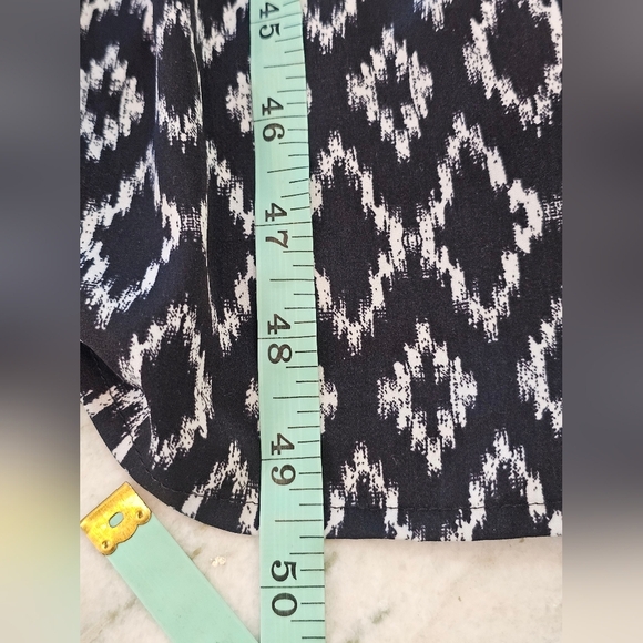 Banana Republic Black White Ikat Maxi Dress XS Summer Sleeveless Racerback - Picture 10 of 10